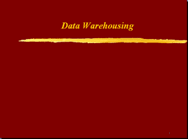 پاورپوینت Data Warehousing