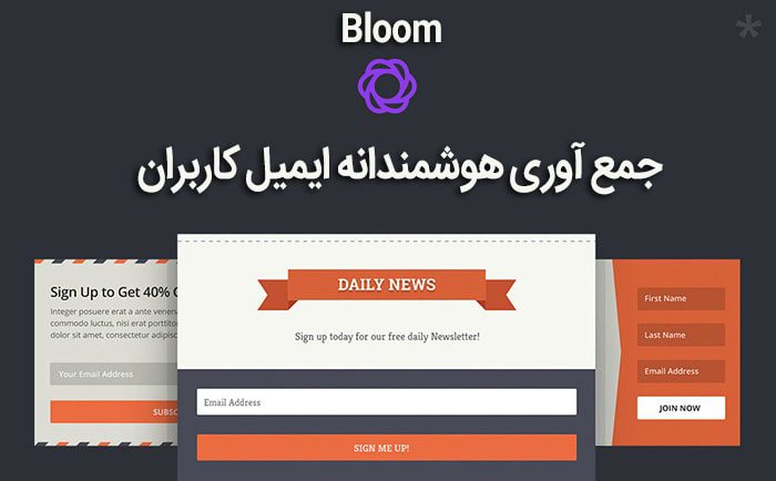 افزونه فارسی فرم اشتراک خبرنامه Bloom