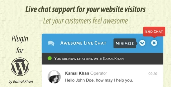 Download Awesome Live Chat plugin - WordPress support and online chat plugin