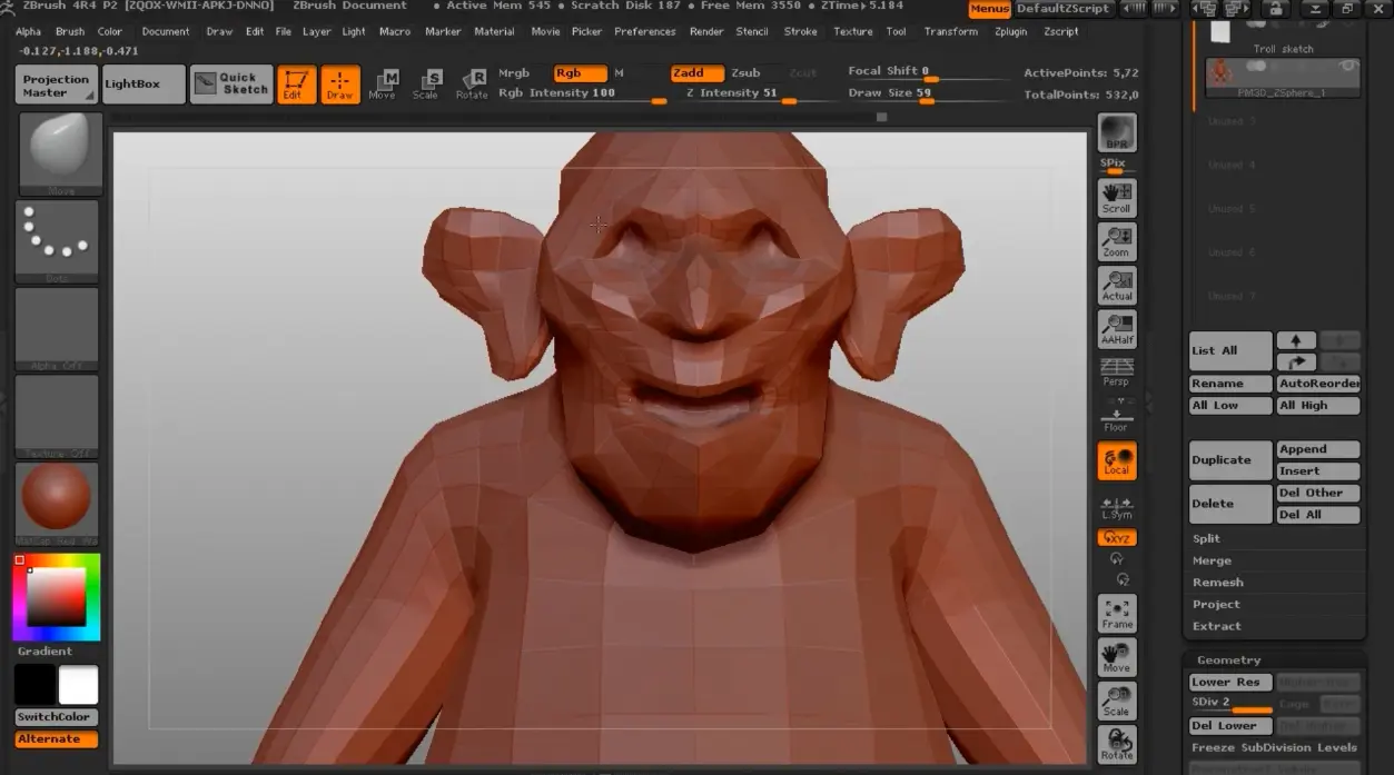  Modeling a Character for 3D Printing in ZBrush