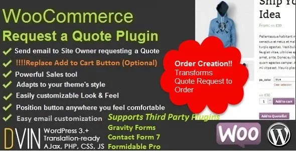 Download WooCommerce Request a Quote plugin for WordPress