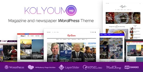 Download the Kolyoum theme, a multipurpose WordPress theme