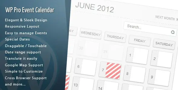 افزونه WordPress Pro Event Calendar