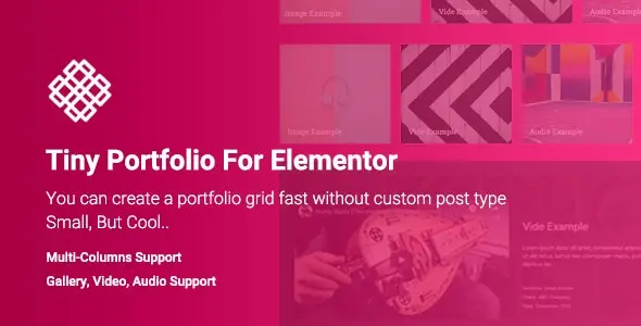 Download the Tiny Portfolio plugin for Elementor