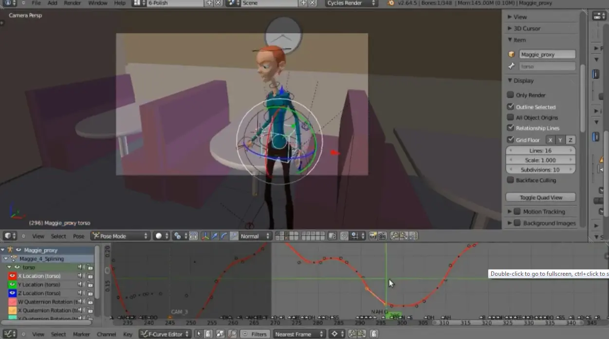 آموزش پیشرفته انیمیشن کاراکتر در Blender