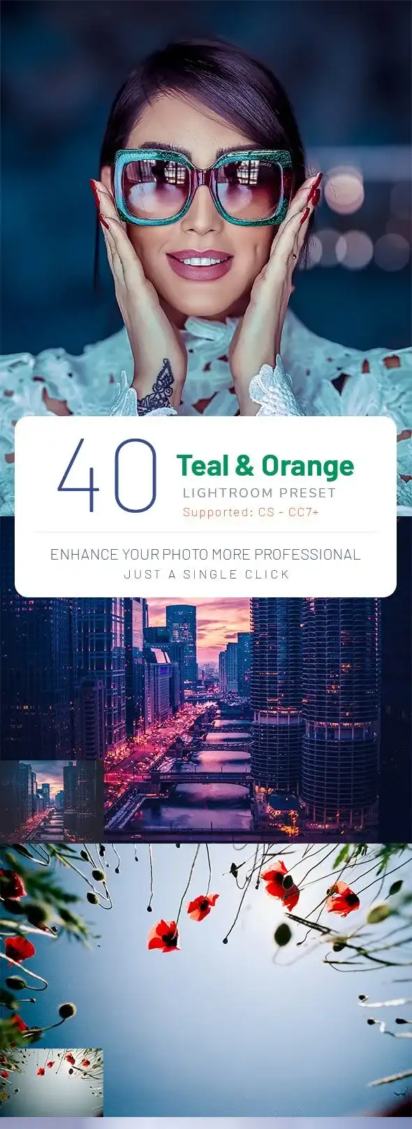 پریست لایتروم  40 Teal & Orange Lightroom Preset