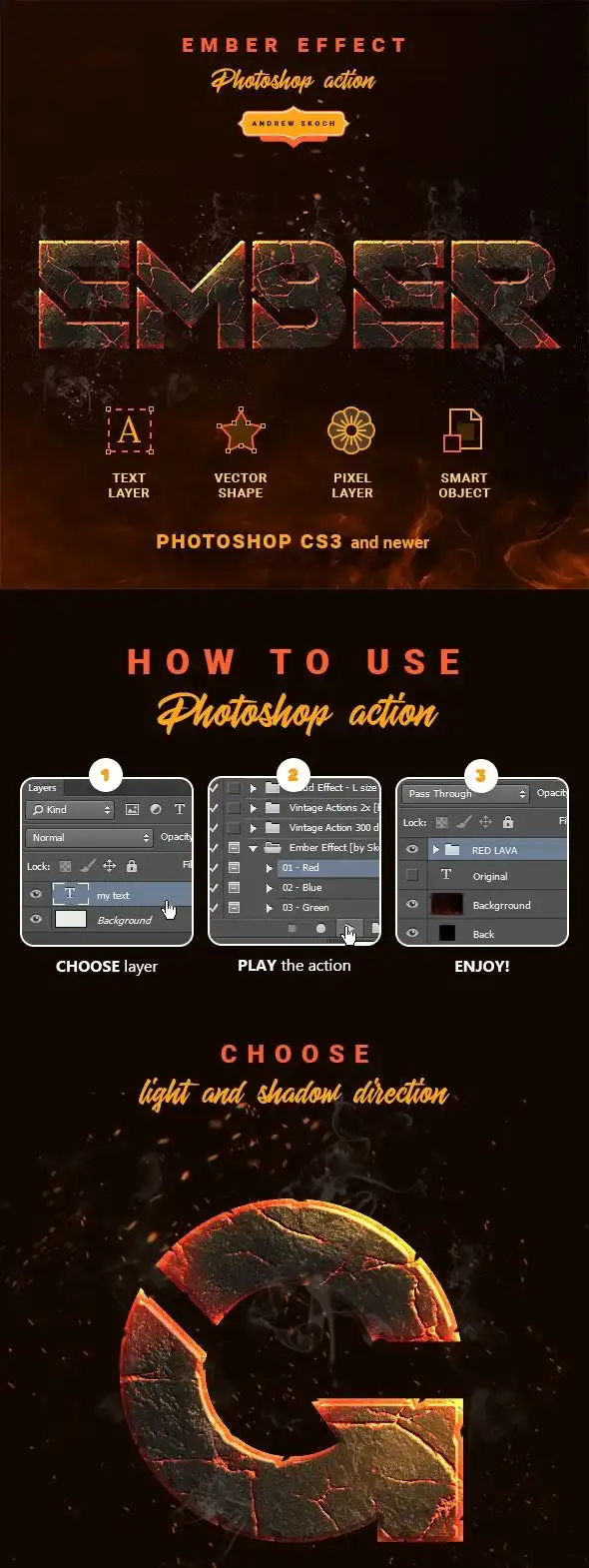 اکشن فتوشاپ Ember Effect - Photoshop Action