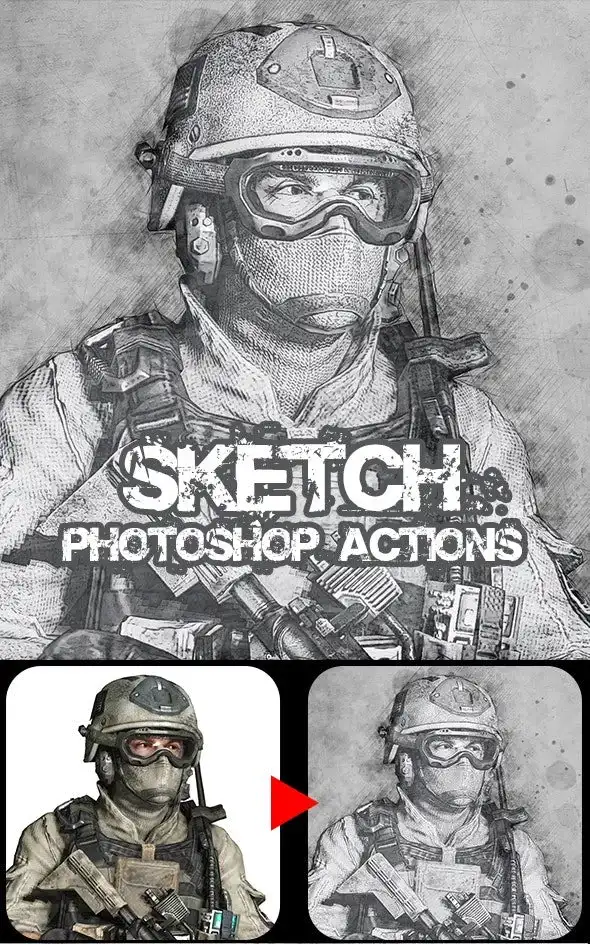ezgif 4 45ce4b3de1 - اکشن فوتوشاپ Sketch Photoshop Action
