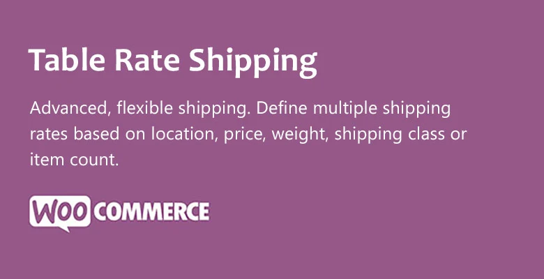 افزونه WooCommerce Table Rate Shipping