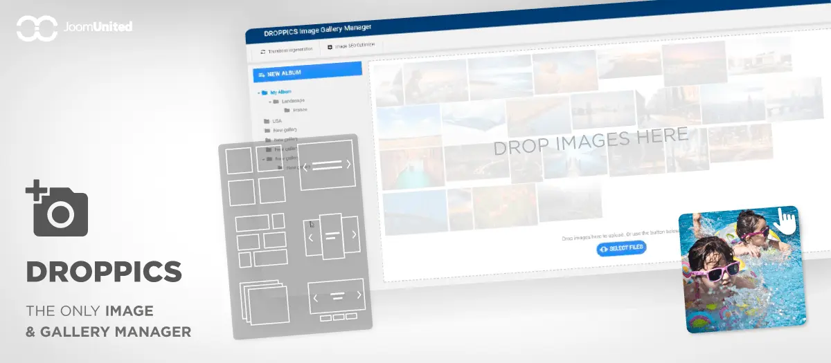 Download the Droppics image and gallery management plugin for Joomla