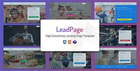 قالب HTML چندمنظوره LeadPage