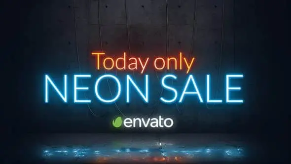 افتر افکت ویدیو تبلیغاتی Neon Sale
