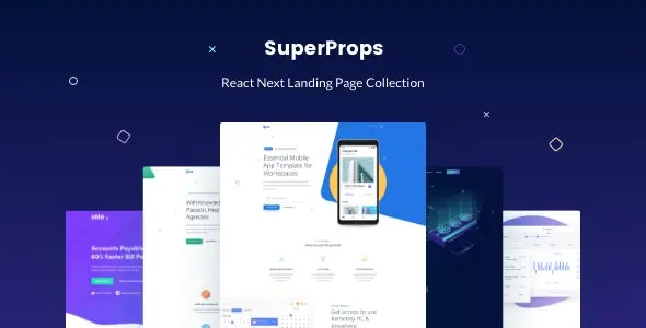 Download SuperProps template – react landing page template