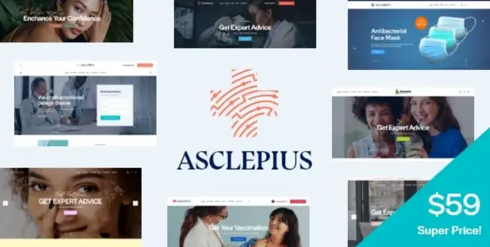 Download Asclepius medical theme for WordPress