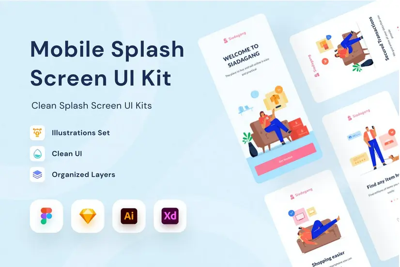 طرح رابط کاربری Mobile Splash Screen