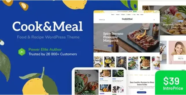 Download Cook&Meal website template for WordPress