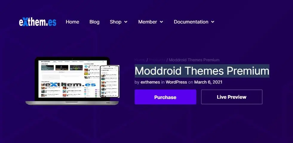 قالب Moddroid Premium راستچین برای وردپرس