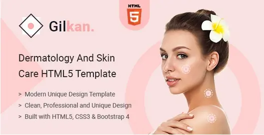 قالب HTML5 پوست و زیبایی Gilkan