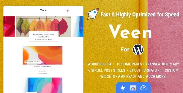 Download Veen minimal blog template for WordPress