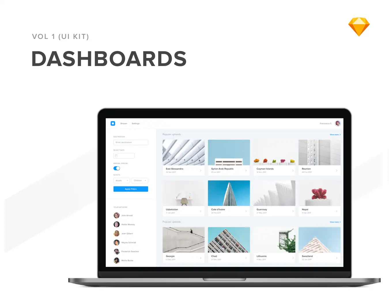 کیت رابط کاربری 40 Web Dashboard UI Kit