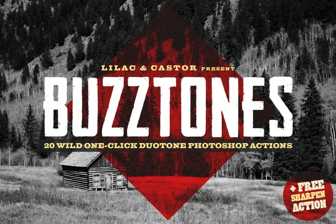 اکشن فوتوشاپ Buzztones - Photoshop Duotone Action