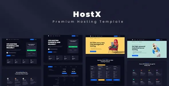Download the template of HostX hosting and hosting services