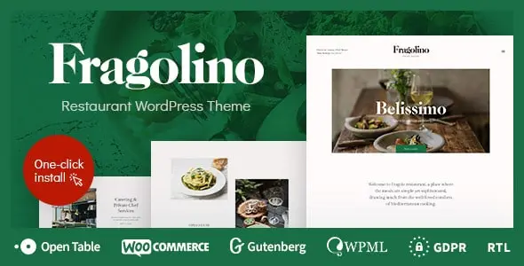 Download Fragolino WordPress restaurant template