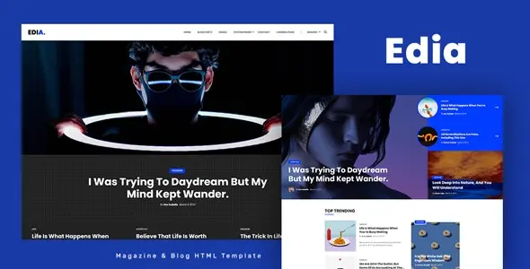 قالب HTML وبلاگ و مجله Edia