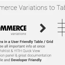 افزونه Woocommerce Variations to Table – Grid