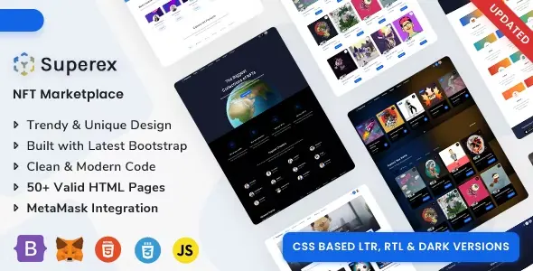 Download HTML template of NFT store and Superex virtual products