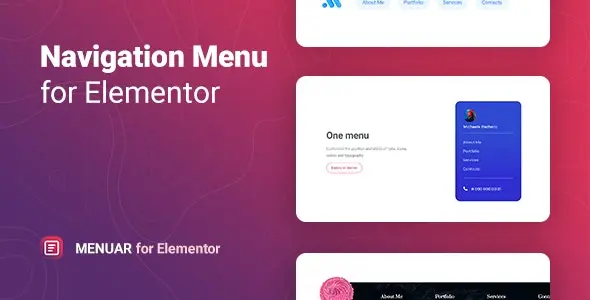 Download the Menuar plugin for Elementor