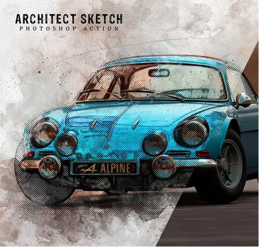 اکشن فتوشاپ Architect Sketch