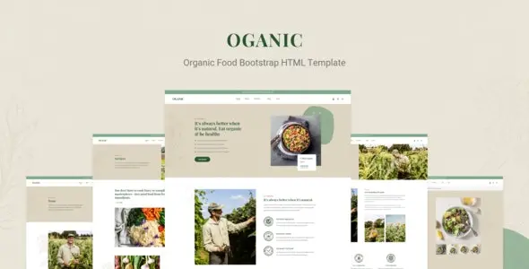 قالب HTML محصولات غذایی Oganic
