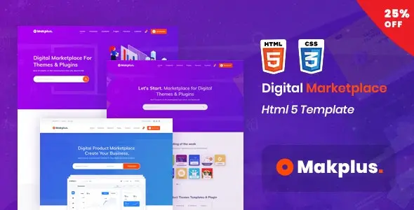 قالب HTML5 فروش محصولات مجازی Makplus