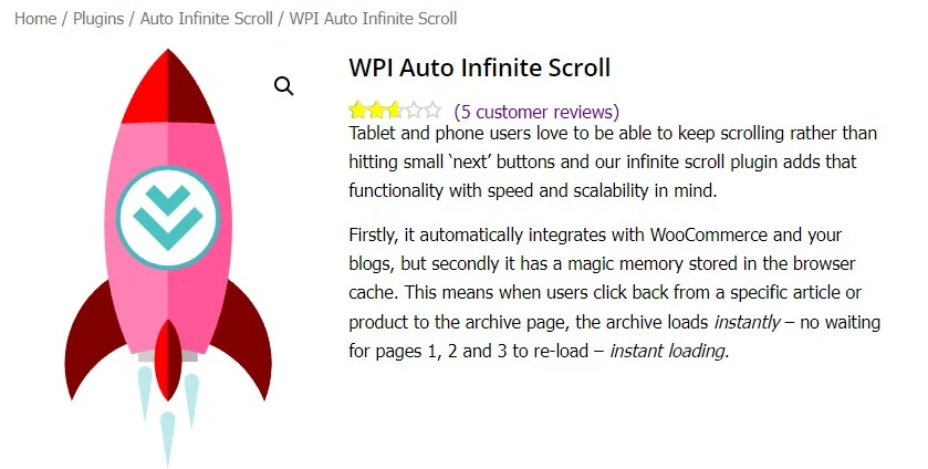 افزونه WPI Auto Infinite Scroll برای وردپرس
