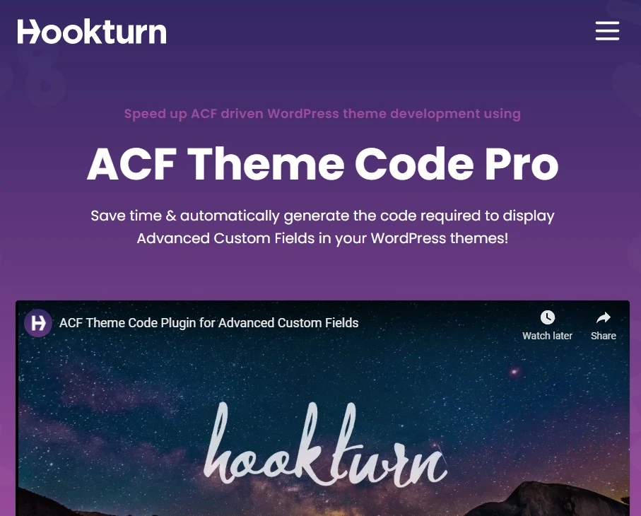 Download ACF Theme Code Pro plugin for WordPress