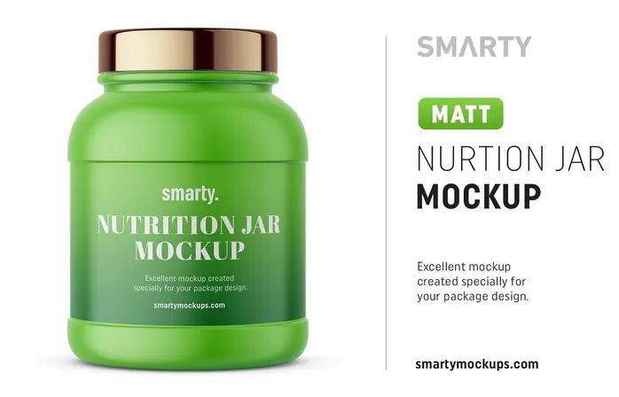 موکاپ قوطی پروتئین Matt nurtion jar