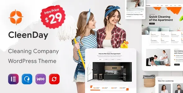 Download CleenDay cleaning service template for WordPress