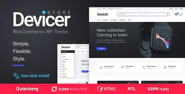 Download Devicer store template for WooCommerce