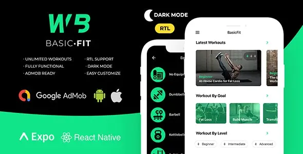 Download FitBasic bodybuilding React Native application