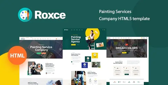 Download Roxce building painting services wordpress template