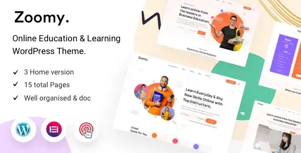 Download Zoomy LMS template and virtual training for WordPress