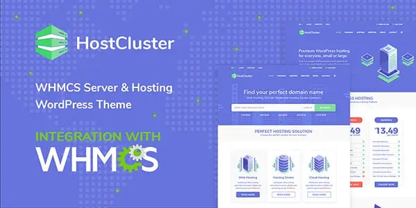 Download HostCluster template - WordPress hosting template