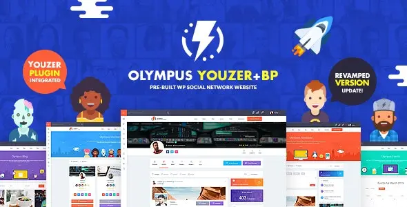 Download Olympus social network and body press template