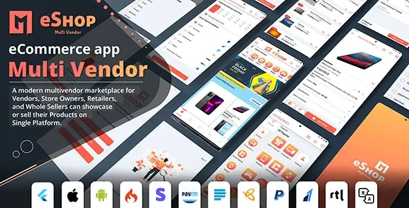 Download Flutter shop application with eShop multi-vendor capability