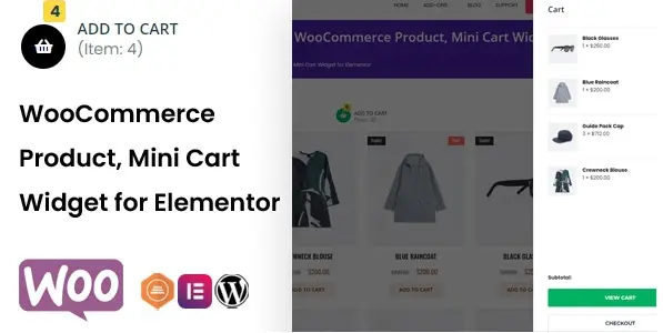 Download TF Mini Cart & Product plugin for Elementor