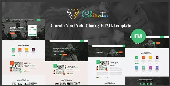 قالب HTML امور خیریه Chirota