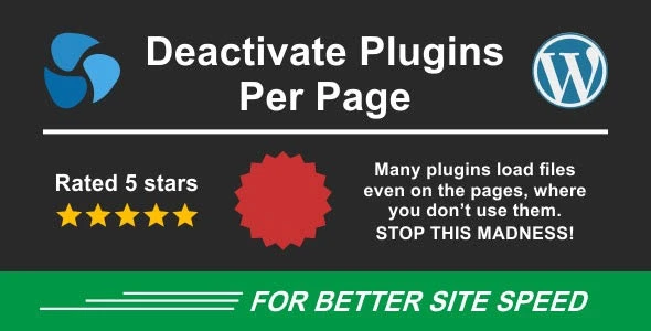 Download the Deactivate Plugins Per Page plugin for WordPress