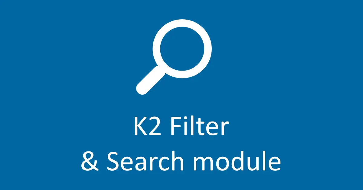 ماژول K2 Filter and Search برای جوملا