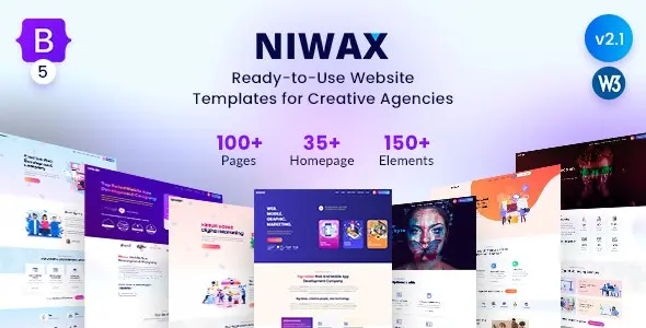 Download Niwax portfolio HTML template
